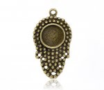 1 suporte para cabochão 12 mm N°09 Bronze
