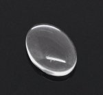 Cabochão oval 10 x 14 mm x 2 peças em vidro transparente rebarbado N°16