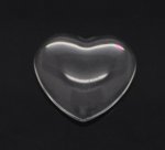 Coração cabochão 14 x 15 mm em vidro transparente rebarbado N°22