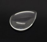 Cabochão Gota 13 x 18 mm em vidro transparente rebarbado N°24