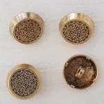 Botão dourado N°11 redondo de 15 mm