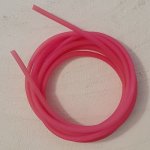1 metro de cordão de pvc oco de 2 mm Fushia.