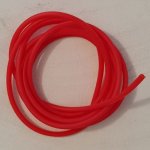1 metro de cordão de pvc oco de 2 mm Vermelho.