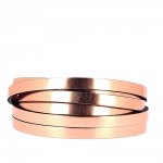 Couro espelhado de 10 mm por 20 cm Rosé dourado