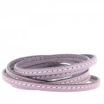 Flat Calf Leather Lilás 05 mm por 20 cm Cosido 1 linha branca