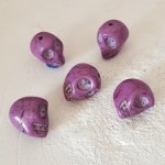 Lote 09 Crânios de Howlite matizados 18 mm