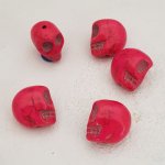 Lote 13 Crânios de Howlite coloridos 18 mm