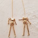 Corpo de boneca em metal, cor dourada 9 cm