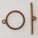 Fecho de báscula padrão redondo em bronze N°22