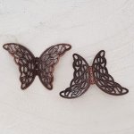 Carimbo de cobre com filigrana de borboleta N°04