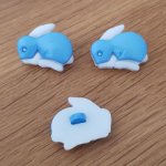 Botão de fantasia para criança com padrão de coelho n.º 06