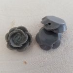 Flor sintética 17 mm N.º 04-06 Cinzento escuro