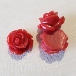 Flor sintética 17 mm N°01-11 Vermelho escuro