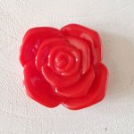 Flor sintética 37 mm N°06-02 Vermelho