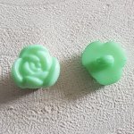 Botão fantasia, crianças, bebés Padrão floral N°01-02 Verde 01