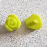 Botão fantasia, crianças, bebés Padrão floral N°01-07 Verde 02