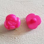 Botões fantasia, crianças, bebés Padrão floral N°01-09 Fushia
