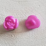 Botões de fantasia para crianças e bebés Desenho de flores N°01-13 Roxo
