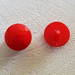 Botões de fantasia para crianças e bebés Padrão facetado plano n.º 05-05 Vermelho