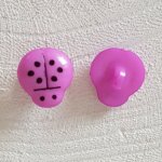 Botões de fantasia, crianças, bebés Padrão joaninha N°01-11 Roxo