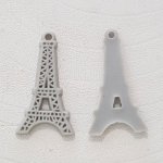 Pendente Torre Eiffel em resina cinzenta