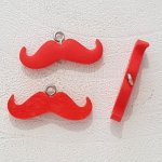 Pendente Moustache N°05 Vermelho