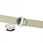 10 mm Passagem de Zamak N°09 Prata