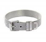 Pulseira de aço inoxidável 10 mm Prata