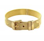 Pulseira de aço inoxidável 10 mm dourada