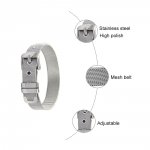Pulseira de aço inoxidável 10 mm preta