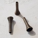 Copo cónico em espiral N°02 X 2 peças Cobre.