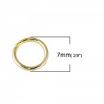 20 anéis de junção abertos 07 mm Ouro
