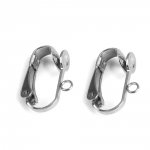 Suporte para brincos com clipes em aço inoxidável N°01 x 5 pares