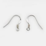 Suporte para brincos de gancho em prata 925 N°01 x 1 par