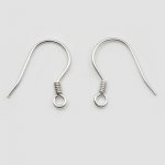Suporte para brincos de gancho em prata 925 N°04 x 1 par