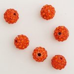 Conta de resina com strass estilo shamballa de 10 mm N°03