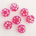 Conta acrílica e strass de 10 mm estilo shamballa N°02