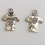 Camisola de futebol prateada Charm Bola de desporto
