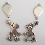Monkey Charm N°02 Zamak (Prateado)