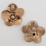 Pendente Flor em metal N°008 Bronze