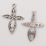Amuleto de flor Metal N°028 Prata