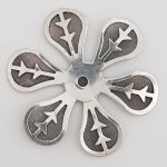 Pendente flor em metal N°029 Prata