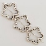 Pendente flor em metal N°031 Prata