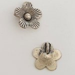 Pendente flor em metal N°041 Prata