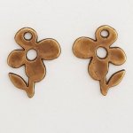 Pendente Flor em Metal N°051 Bronze