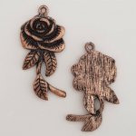 Pendente de flor em metal N°052 Cobre