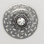 Pendente flor em metal N°060 Prata