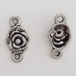 Pendente flor em metal N°069 Prata