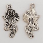 Pendente flor em metal N°071 Prata