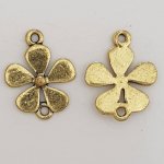 Pendente flor em metal N°073 dourado 